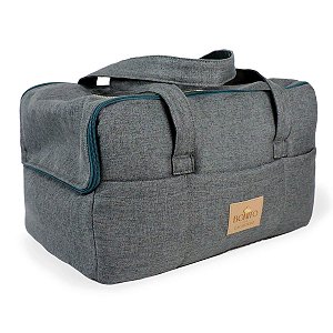 Bolsa de Viagem e Passeio para Cachorros e Gatos Linen Grafite