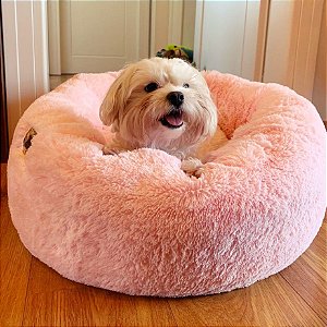 Cama de Pelúcia para Pets Nuvem Super Macia Rosa