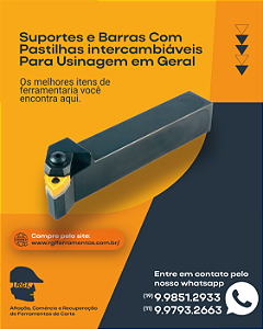 Suportes e Barras com Pastilhas Intercambiáveis para Usinagem em Geral