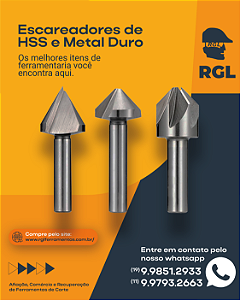 Escareadores de HSS e Metal Duro