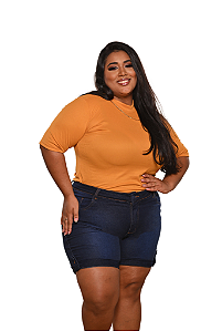 Short Jeans Plus Size Curto Médio