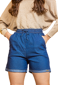 Short Curto Jeans Leve Slim Com Elástico