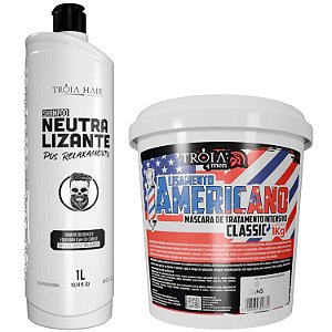 Alisamento Americano Classic 1KG e Shampoo Neutralizante 1L