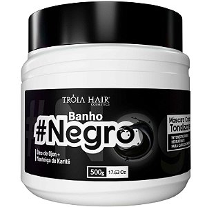Máscara Capilar Banho Negro Intensificador de Tom 500g - Troia Hair