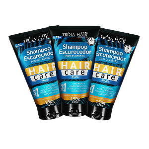 3 Shampoo Escurecedor Unissex - Troia Hair
