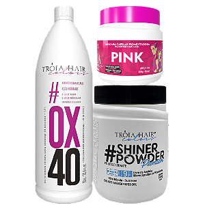 Pó Descolorante Premium + OX 40 + Troia Colors - Troia Hair