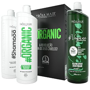 Kit Semi Definitiva Organic + Vegano 3x1000ml - Troia Hair