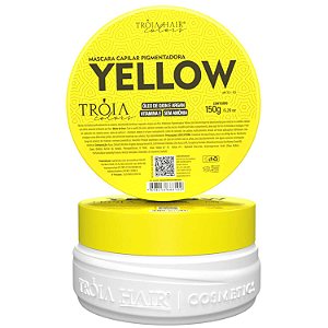 Máscara Capilar Pigmentadora Troia Colors Yellow 150g Cor fantasia  - Troia Hair