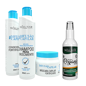 Kit Crescimento E Anti-queda Capilar + Tônico 8% Troia Hair