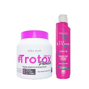 Trotox Orgânico Rosa 1kg + Protetor Térmico Leave-in Plena 500ml Tróia Hair