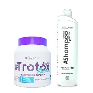 Trotox Orgânico Magic Violet 1kg + Shampoo Limpeza Profunda 1L Tróia Hair