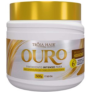 Máscara Capilar Ouro Tratamento Intenso 500g Tróia Hair