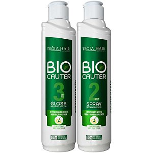 Kit Bio Reconstrutor 300ml ( Passo 2 e 3 Cauterização ) - Troia Hair