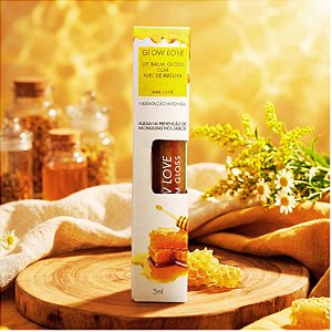 Glow Love Lip Balm Gloss com Mel de Abelha - Max Love