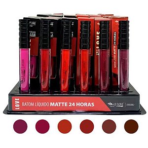 BOX 48 UN BATOM MATTE 24H MAX LOVE 4ML CORES 27–32 — ALTA PIGMENTAÇÃO