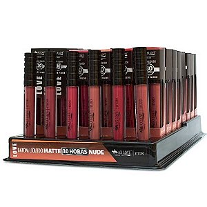 Box 1 C/ 48un Batom Liquído 30 Horas Matte Nude Max Love 650 A 655