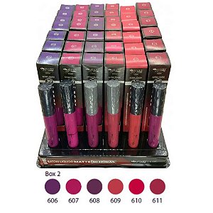 Box C/ 48un Batom Liquído 30 Horas Matte 606 A 611 Max Love