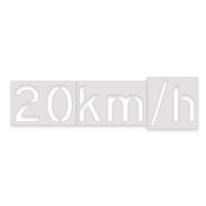 Gabarito de Poliestireno (PS) - Velocidade máxima 20 km/h