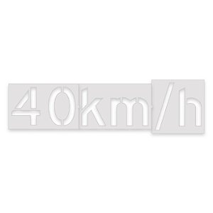 Gabarito de Poliestireno (PS) - Velocidade máxima 40 km/h