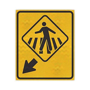 Adesivo para placa (Tipo I) - Passagem sinalizada de pedestres (50x60cm)