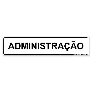 Placa Administração 30x6,5 cm ACM 3 mm