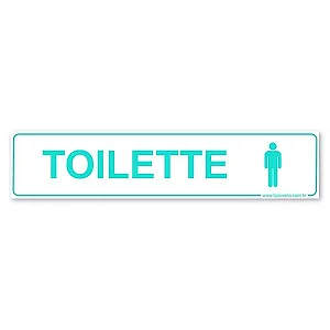 Placa Toilette Masculino - 30x6,5 cm ACM 3 mm