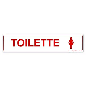 Placa Toilette Feminino - 30x6,5 cm ACM 3 mm