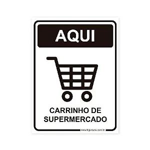 Placa Carrinho de Supermercado 15x20 cm ACM 3 mm