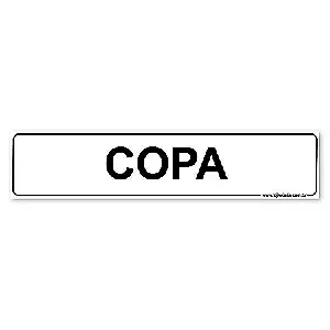 Placa Copa - 30x6,5 cm ACM 3 mm
