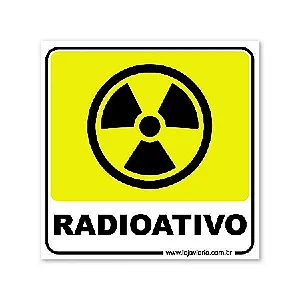 Placa de Sinalização, Radioativo - 18x18 cm ACM 3 mm