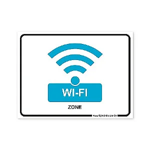 Placa de Wi-Fi - 20x15 cm ACM 3 mm