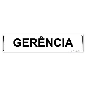 Placa Gerência - 30x6,5 cm ACM 3 mm