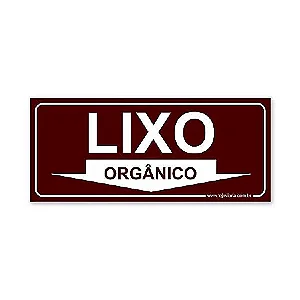 Placa Lixo Orgânico - 30x13 cm ACM 3 mm