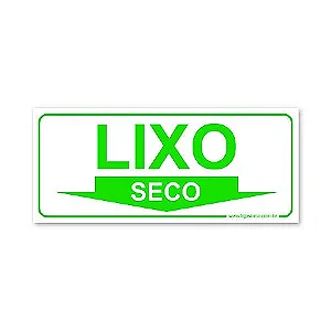 Placa Lixo Seco - 30x13 cm ACM 3 mm