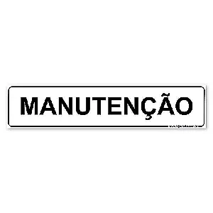 Placa Manutenção - 30x6,5 cm ACM 3 mm