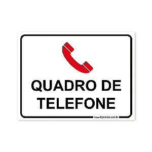 Placa Quadro de Telefone - 20x15 cm ACM 3 mm