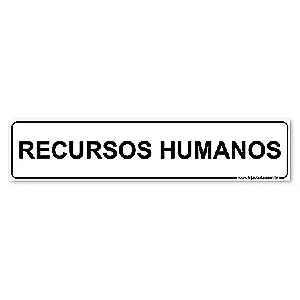 Placa Recursos Humanos - 30x6,5 cm ACM 3 mm