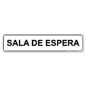 Placa Sala de Espera - 30x6,5 cm ACM 3 mm