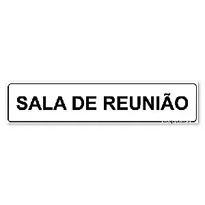 Placa Sala de Reunião - 30x6,5 cm ACM 3 mm