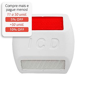 Tacha refletiva Bidirecional - Branca - Tipo I - ICD Vias
