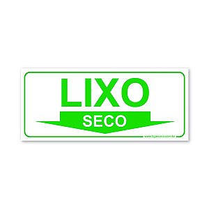 Placa Lixo Seco - 30x13 cm ACM 3 mm