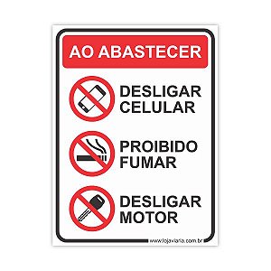 Placa Segurança - Proibido Uso de Ar Comprimido - Brasil Postos