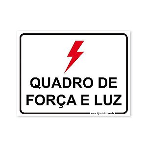 Placa Quadro de Força e Luz - 20x15 cm ACM 3 mm