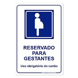 Placa Reservado para Gestantes - 20x30 cm ACM 3 mm