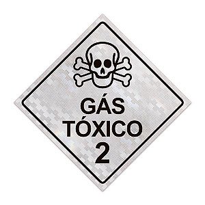 Placa para caminhão - Gás tóxico 2 - 30 x 30 cm
