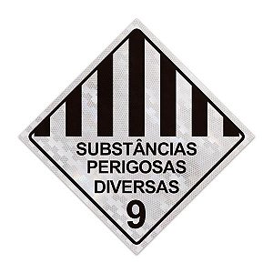 Placa para caminhão - Substâncias perigosas diversas 9 - 30 x 30 cm