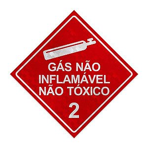 Placa para caminhão - Gás não inflamável não tóxico 2 - 30 x 30 cm