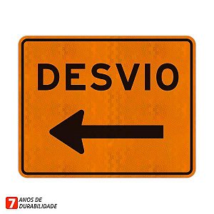 Placa de Obras - Desvio a esquerda