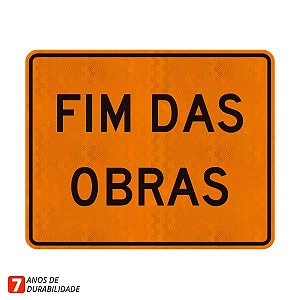 Placa Fim das obras