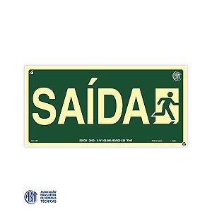 Placa Fotoluminescente - S14 Saída